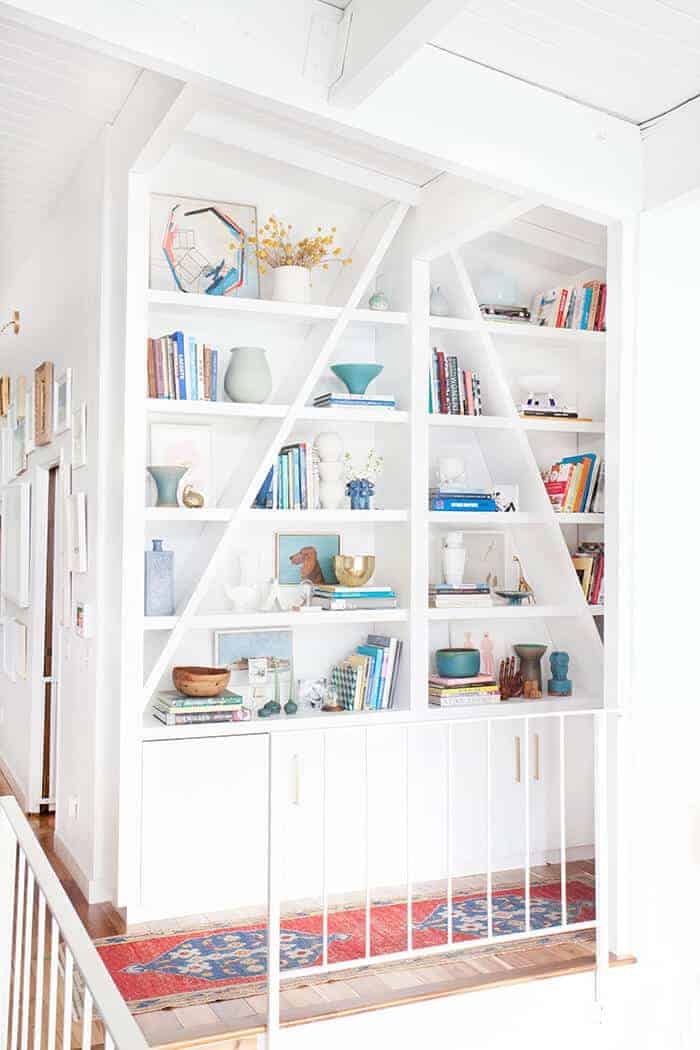 Emily-Henderson-Bookcase-midcentury-modern-clean-white-accessories-