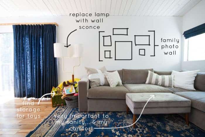 Emily_Family Room Update_couch area with lighting