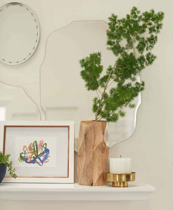 Target_Emily Henderson_Bathroom_Blue White Green Eclectic Bohemian_mirror wall
