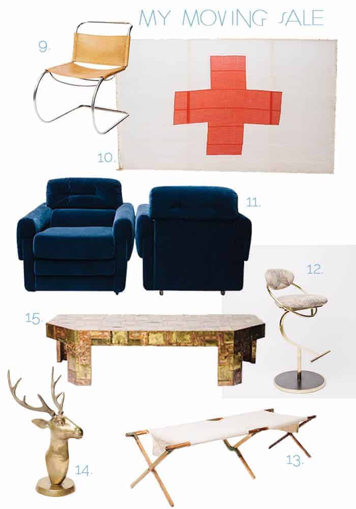 Vintage Chairs and Brass Head