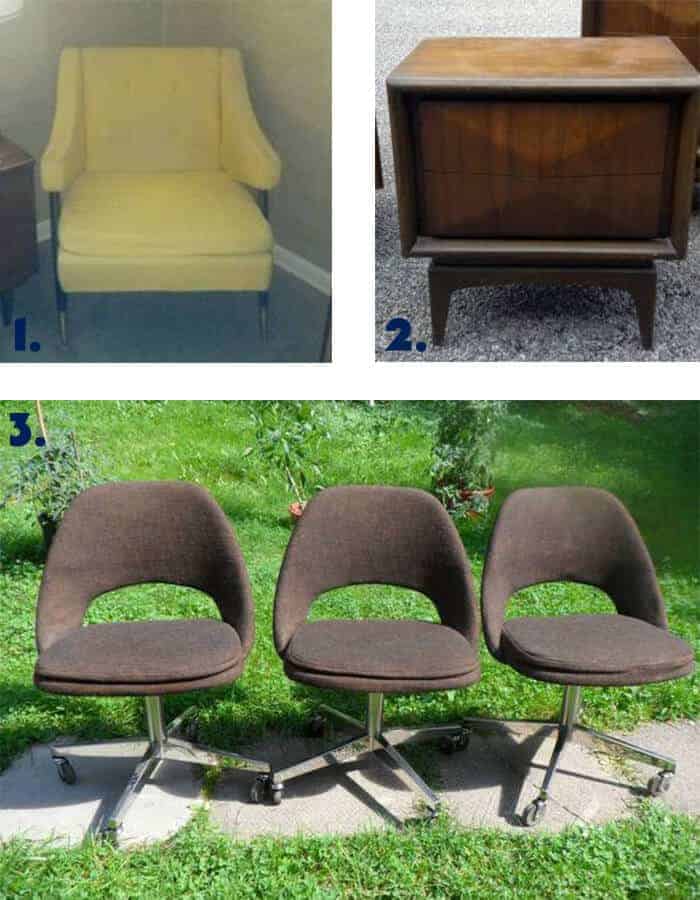 Vintrage Desk Chairs and MCM table